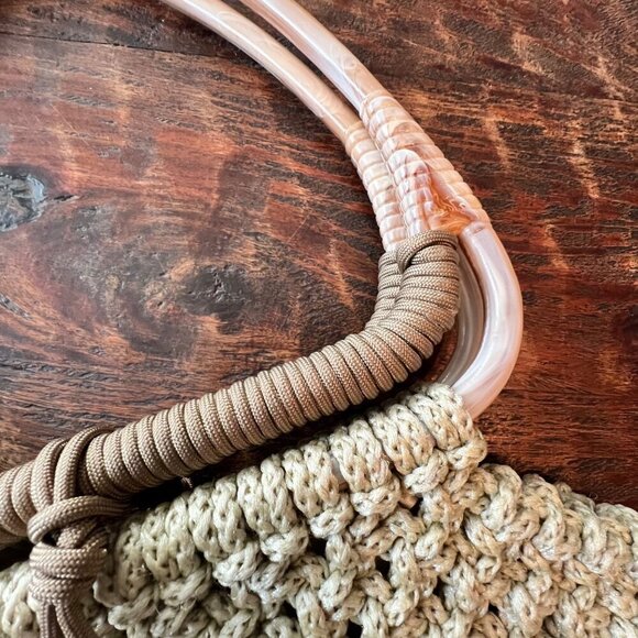 Vintage Crocheted Handmade Boho Shoulder Bag - Picture 5 of 11